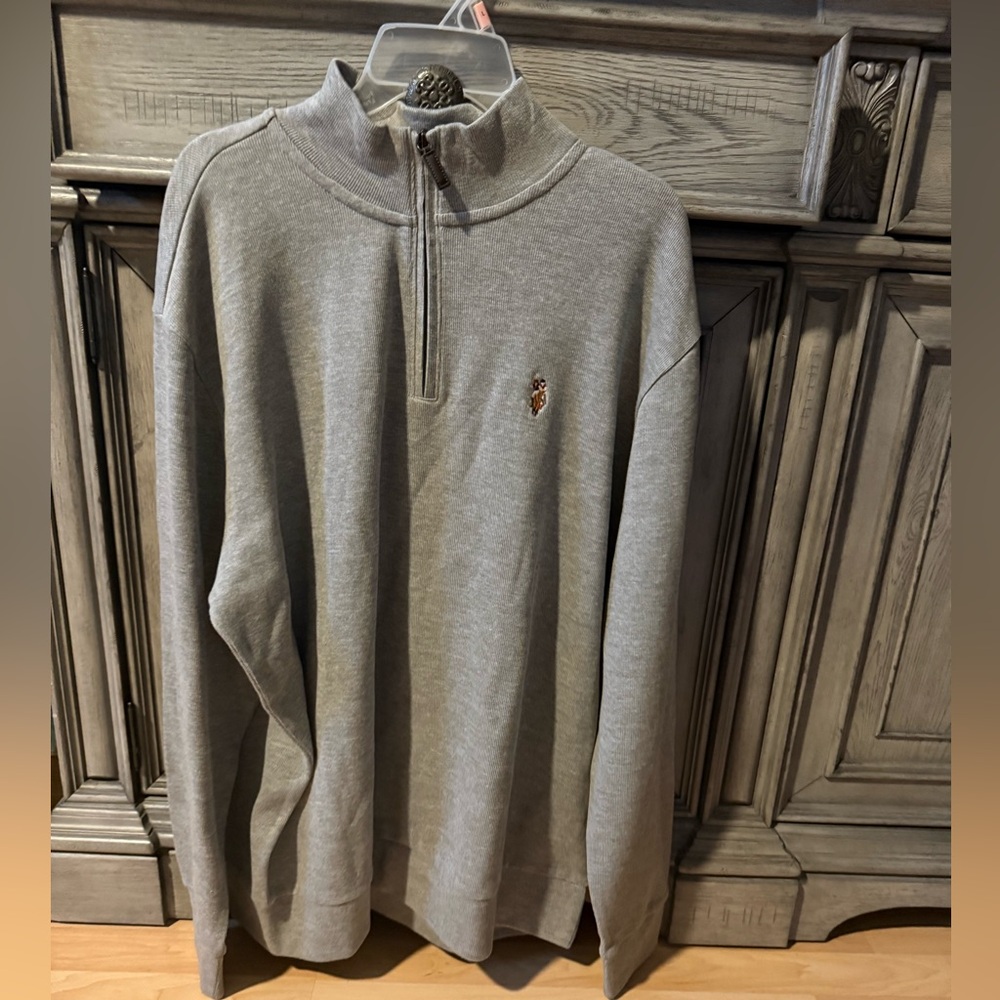 Gray Half-Zip Sweater